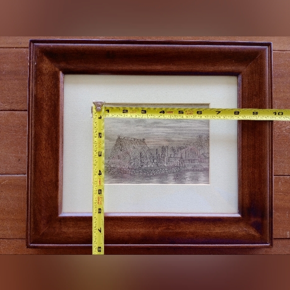 Scenic Hawaiian Graphite Drawing - Kamakahonu, Residence Of King Kamehameha. - Picture 7 of 11